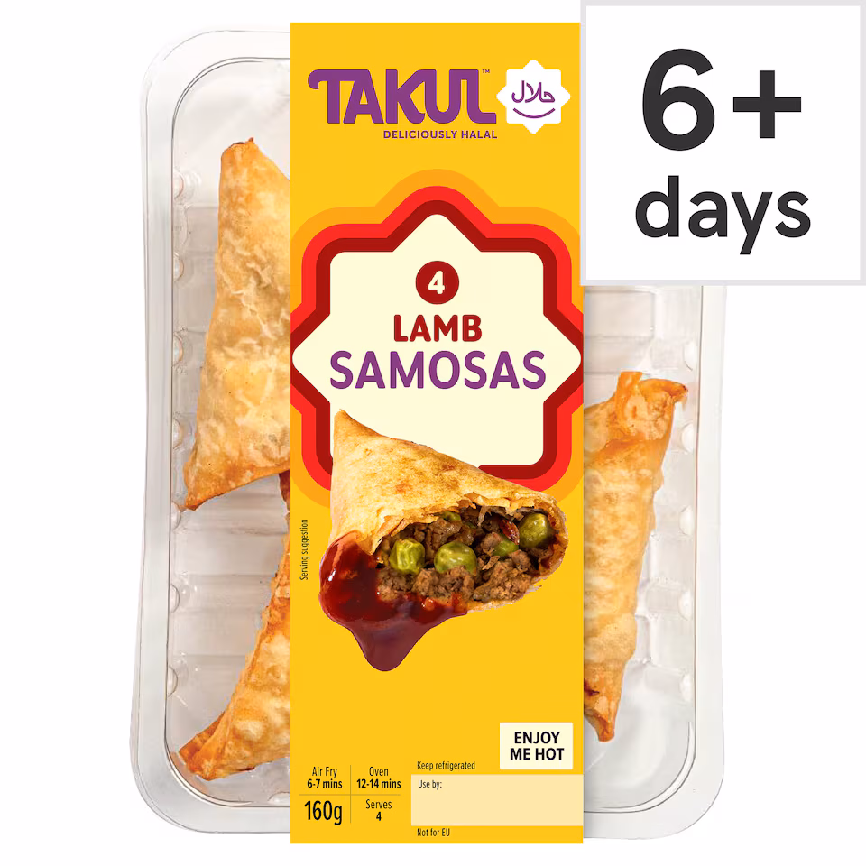 Takul Halal Kitchen 4 Lamb Samosas 160G