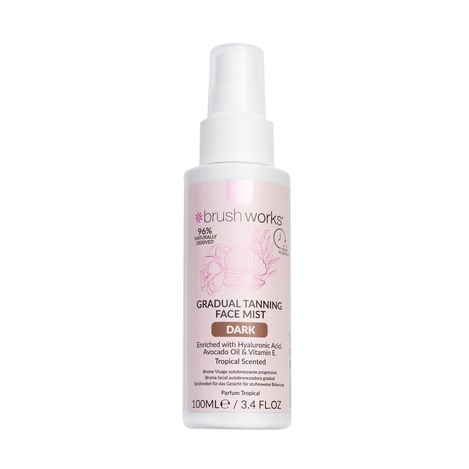 Brushworks Gradual Tanning Face Mist Dark 100ml | White | Dark | 100ml