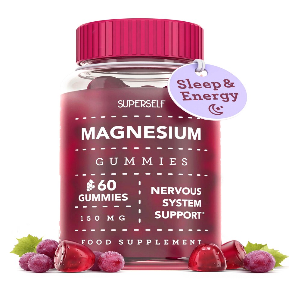 SuperSelf Magnesium 150mg Grape Flavour 60 Gummies