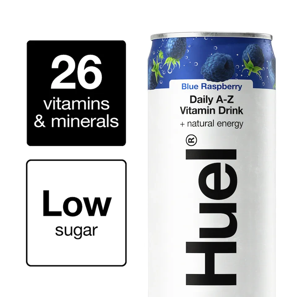 Huel Daily A-Z Blue Raspberry Sparkling Multivitamin Energy Drink330ml