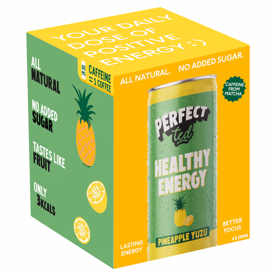 Perfect Ted Green Tea Pineapple Yuzu 4X250ml