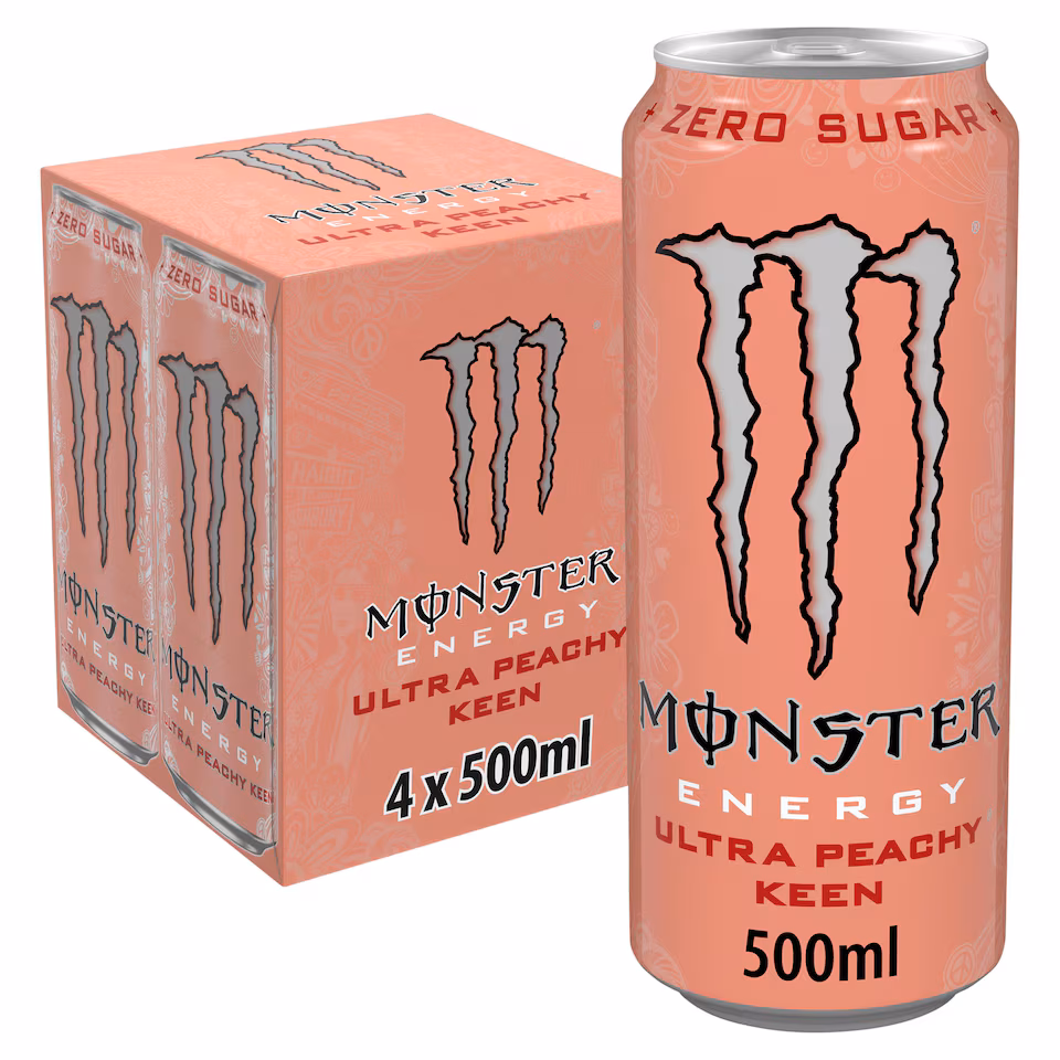 Monster  Energy Ultra Peachy Keen Zero Sugar 4x500ml