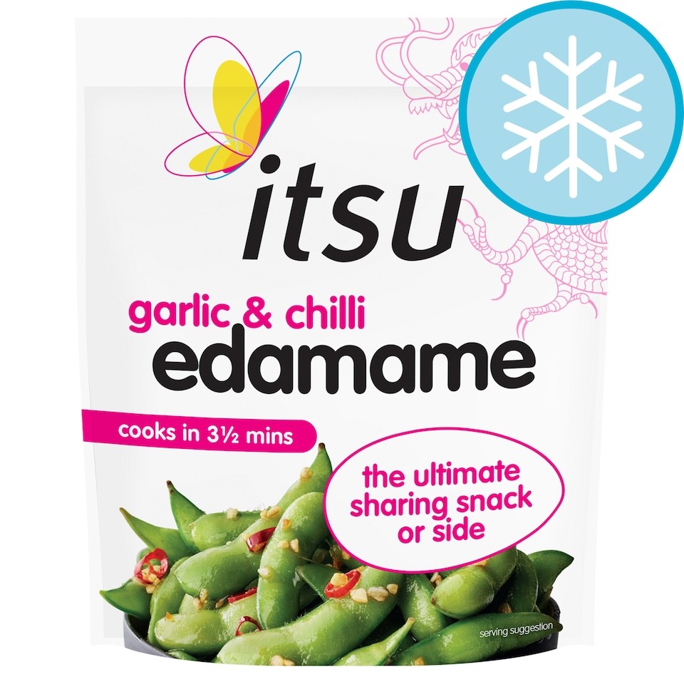 itsu garlic & chilli edamame 300g