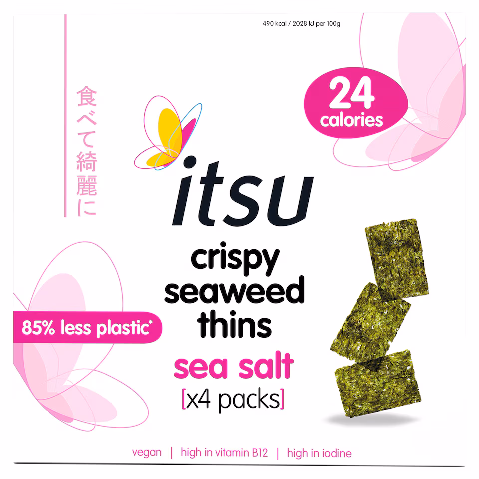 Itsu Crispy Seaweed Thins - Sea Salt 4 x 5g