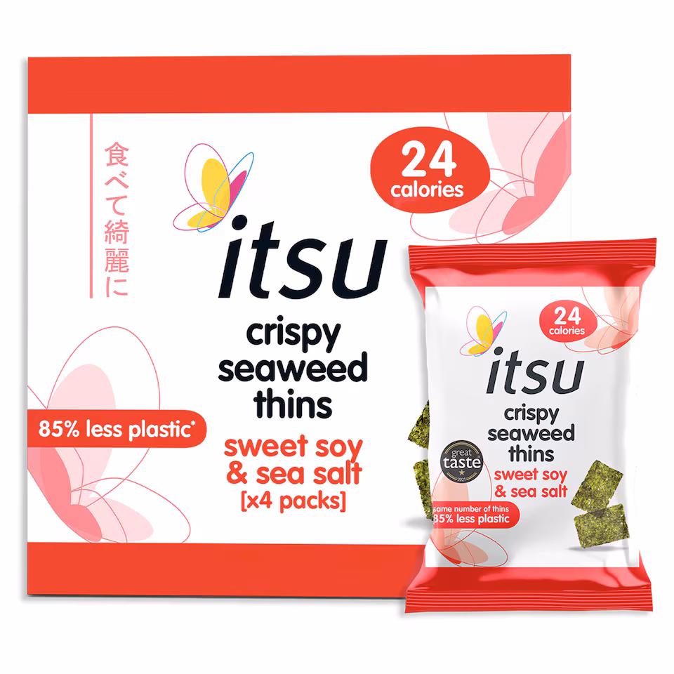 Itsu Seaweed Sweet Soy & Sea Salt Thins 4 X 5G