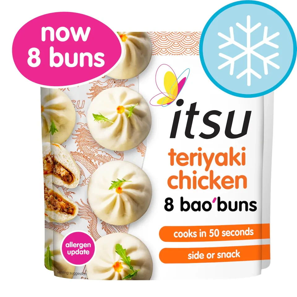 itsu 8 teriyaki chicken bao buns 256g