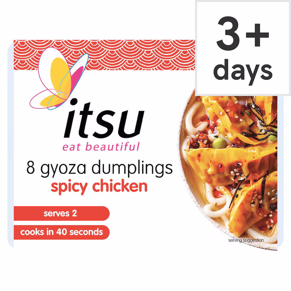 itsu spicy chicken 8 gyoza dumplings 150g