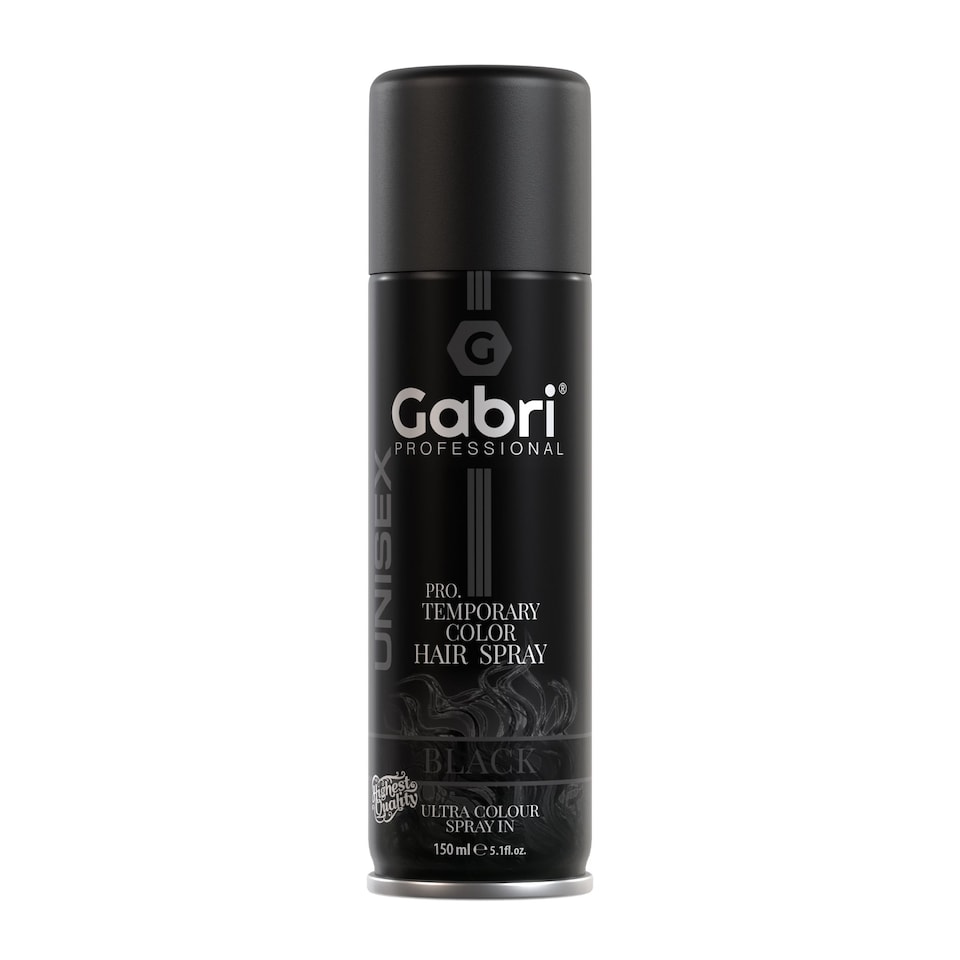 Gabri Professional - Pro Temporary Hair Colour Shimmer Spray Black 150ml