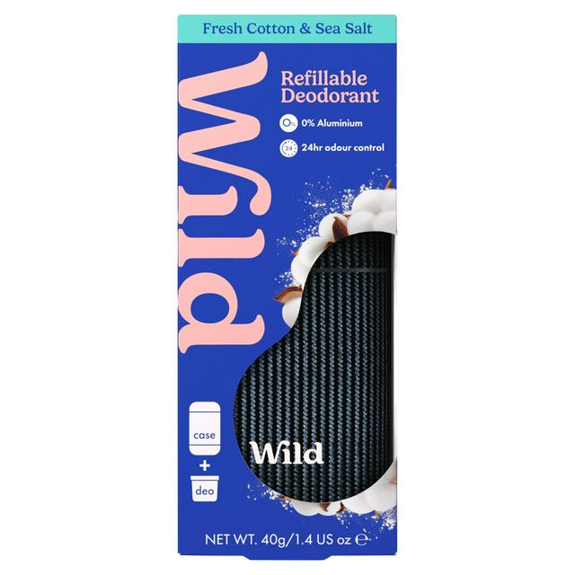 Wild 40g Fresh Cotton & Sea Salt Refillable Stick Deodorant