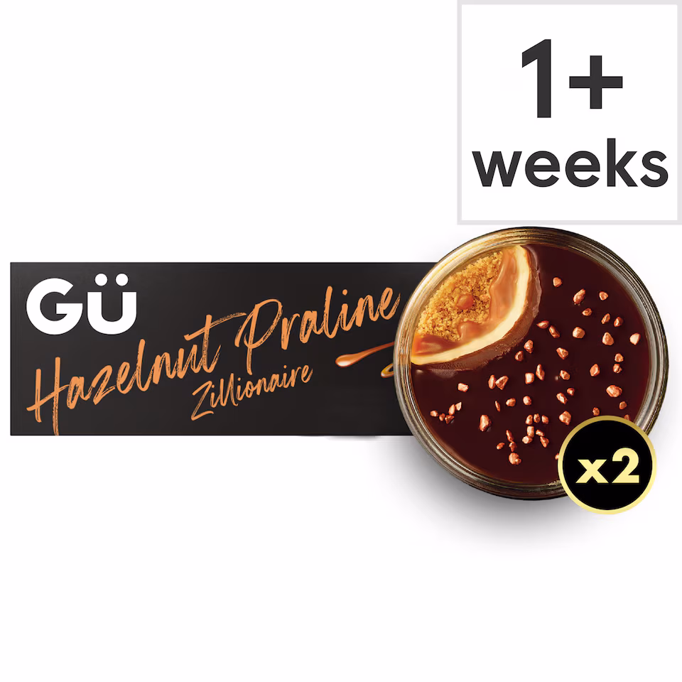 Gü Hazelnut Praline Zillionaire Cheesecake Dessert 2x 86.5g