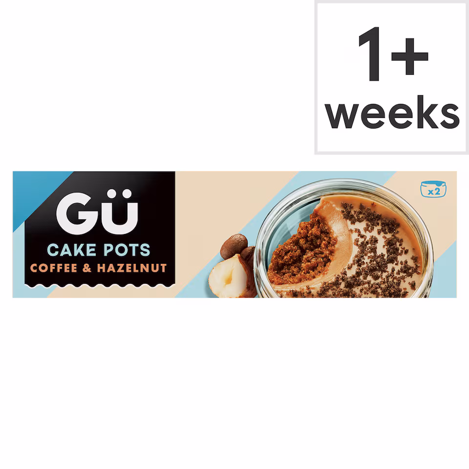 Gu Coffee & Hazelnut Sponge Cake Pots 2 x 65g