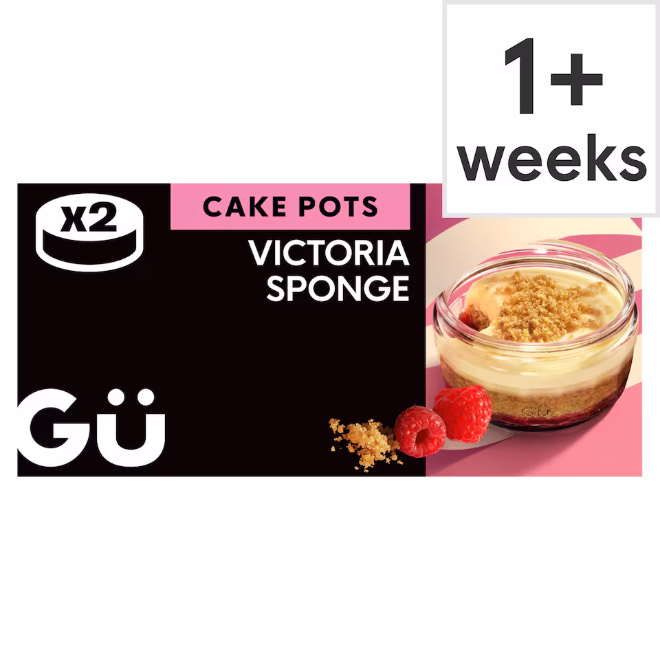 Gü Victoria Sponge Cake Pots Dessert 2x 74g