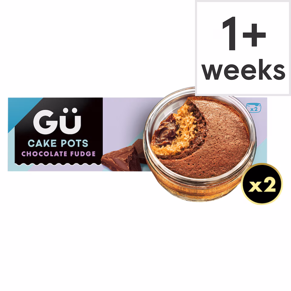 Gu Chocolate Fudge Cake Pots 2 x 68g