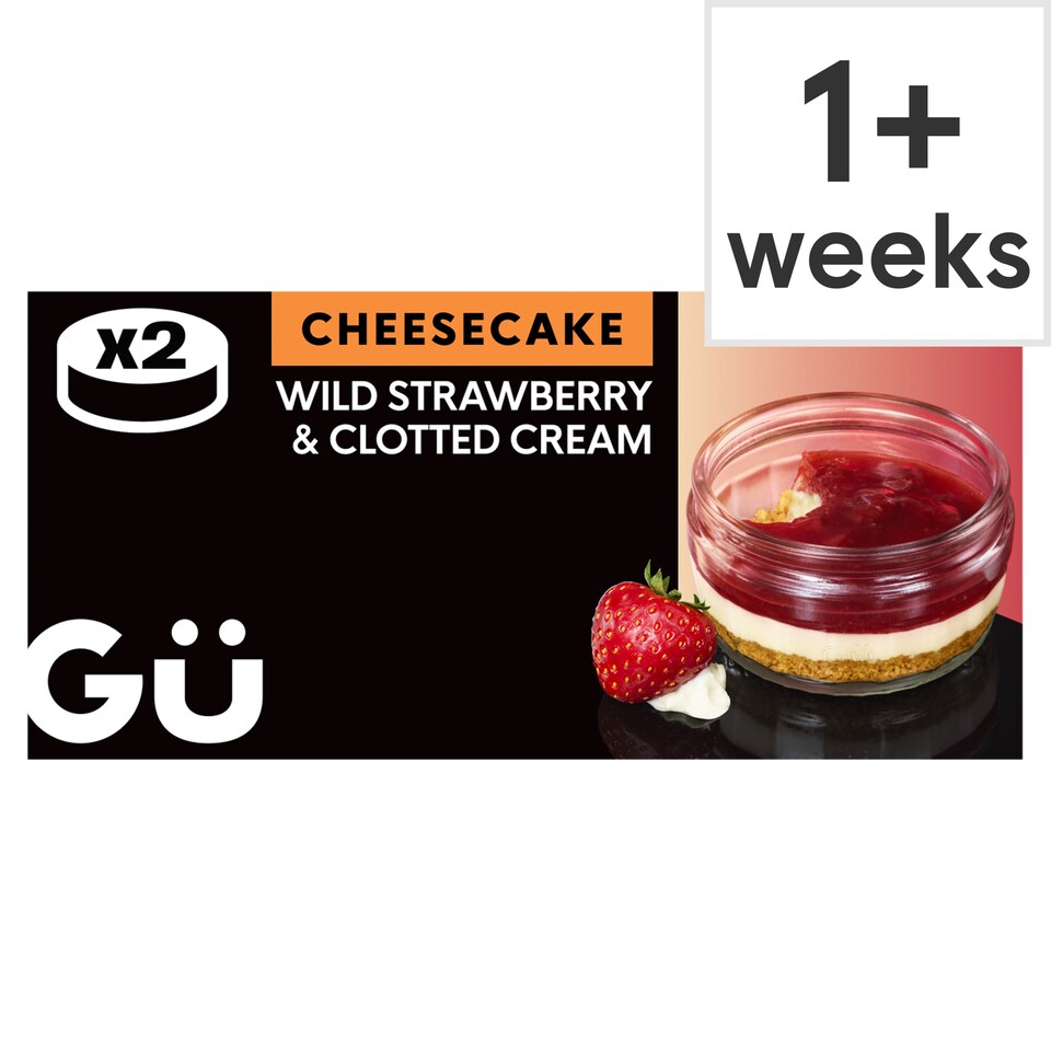 Gu Strawberry & Clotted Cream Cheesecake Dessert (2x82g)