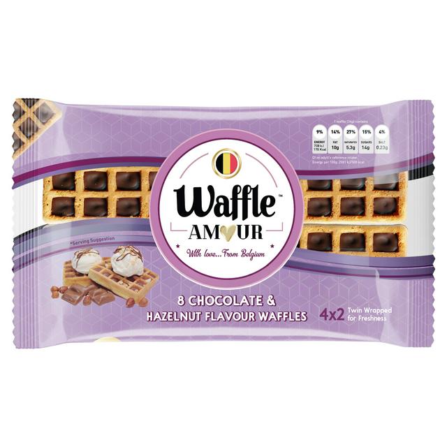 Waffle Amour Chocolate & Hazelnut Flavour Waffles 8x34g