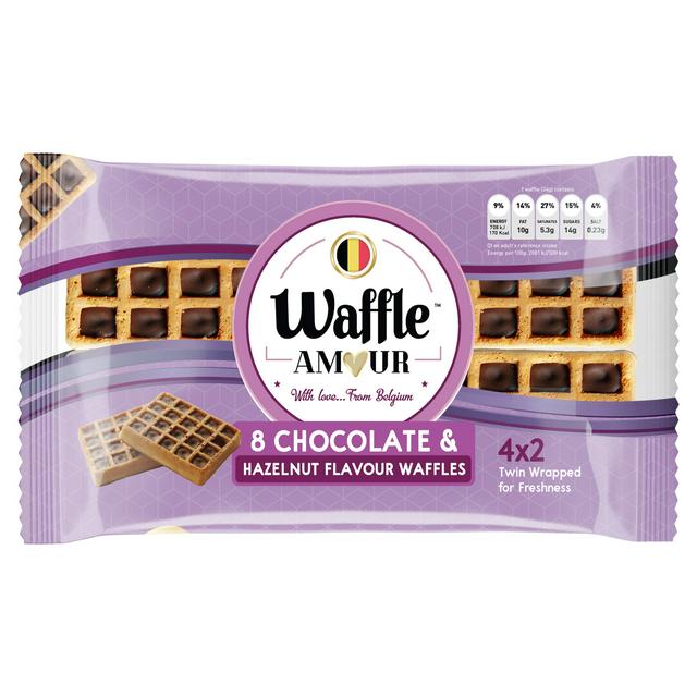 Waffle Amour Chocolate & Hazelnut Flavour Waffles 8x34g