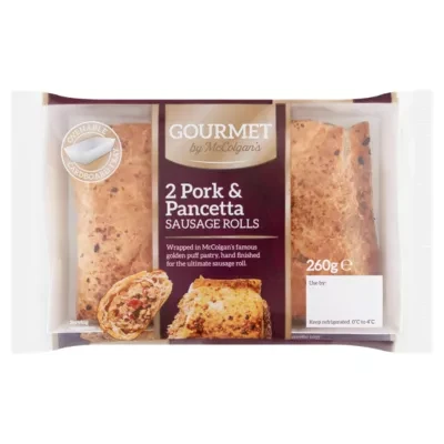 Gourmet Gourmet 2 Pork & Pancetta Sausage Rolls 260g