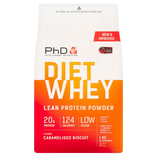 PhD Diet Whey Lean Protein Powder Flavour Caramelised Biscuit 1kg