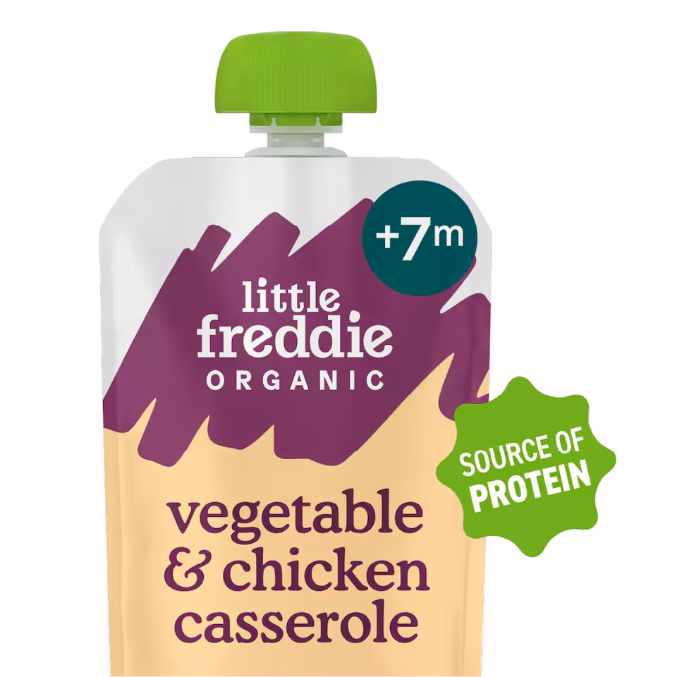 Little Freddie Organic Chicken & Rice Casserole Baby Food Pouch 7+ Months 130g