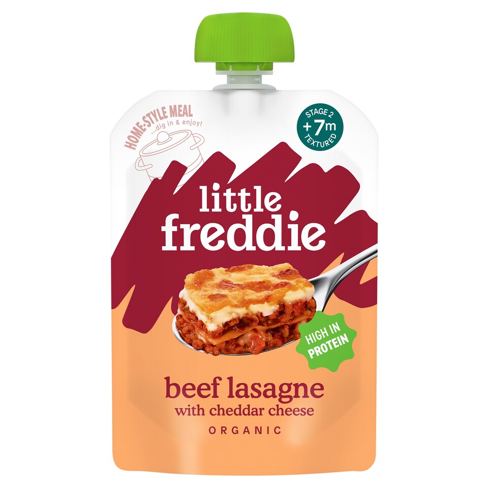 Little Freddie Organic Beef Lasagne with Cheese Baby Food Pouch 7+ Months 130g