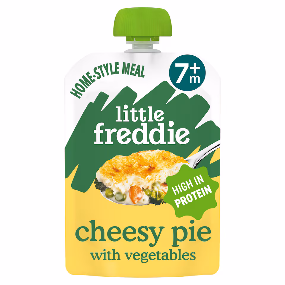 Little Freddie Organic Cheesy Pie with Vegetables Baby Food Pouch 7+ Months 130g