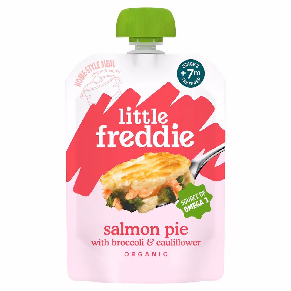 Little Freddie Organic Salmon Pie Baby Food Pouch 7+ Months 120g