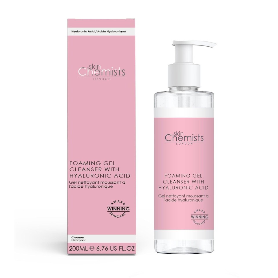 skinChemists Foaming Anti-Ageing Gel Cleanser with Hyaluronic Acid 200ml