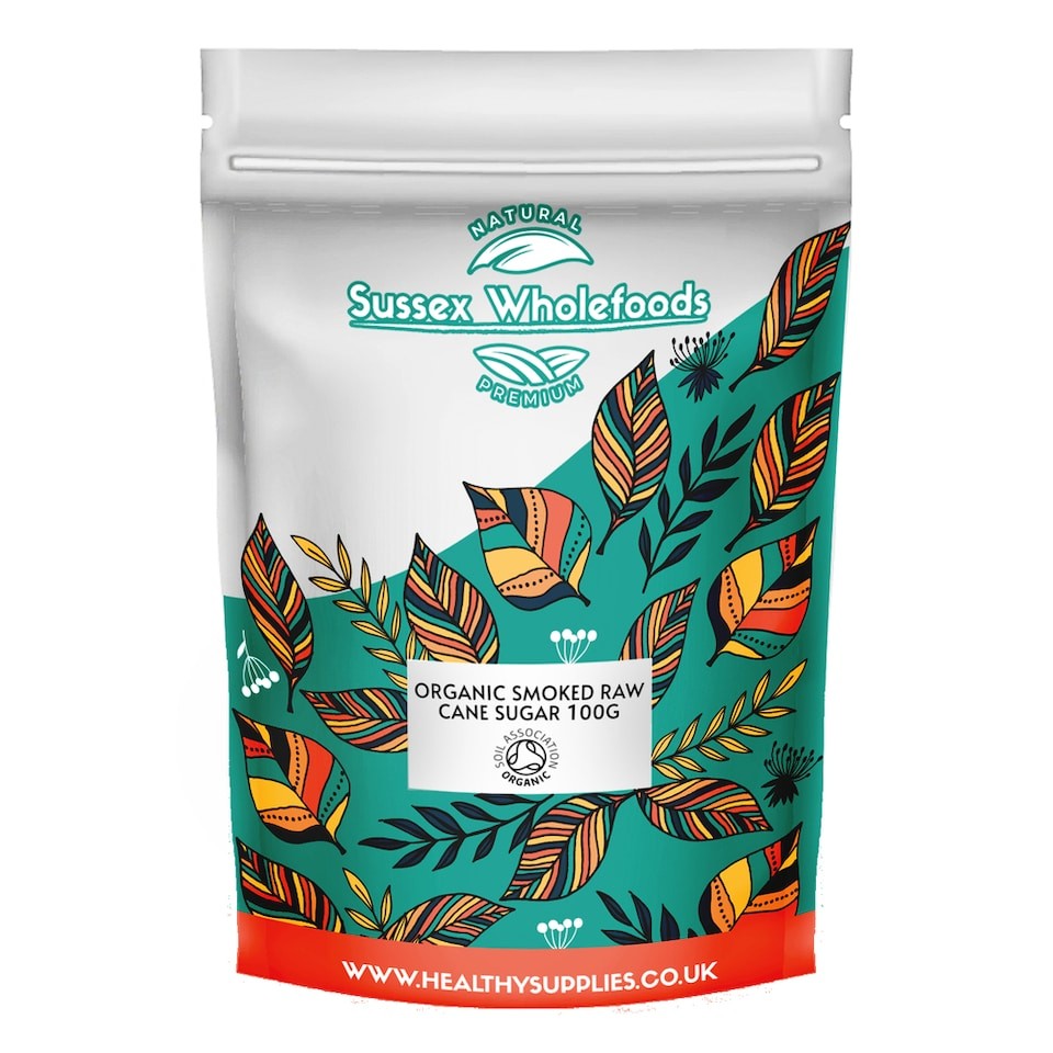 Organic Smoked Raw Cane Sugar 100g (Sussex Wholefoods) | Multi