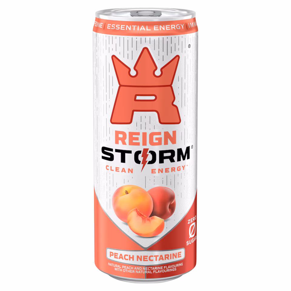 Reign Storm Clean Energy Drink - Peach Nectarine 355ml