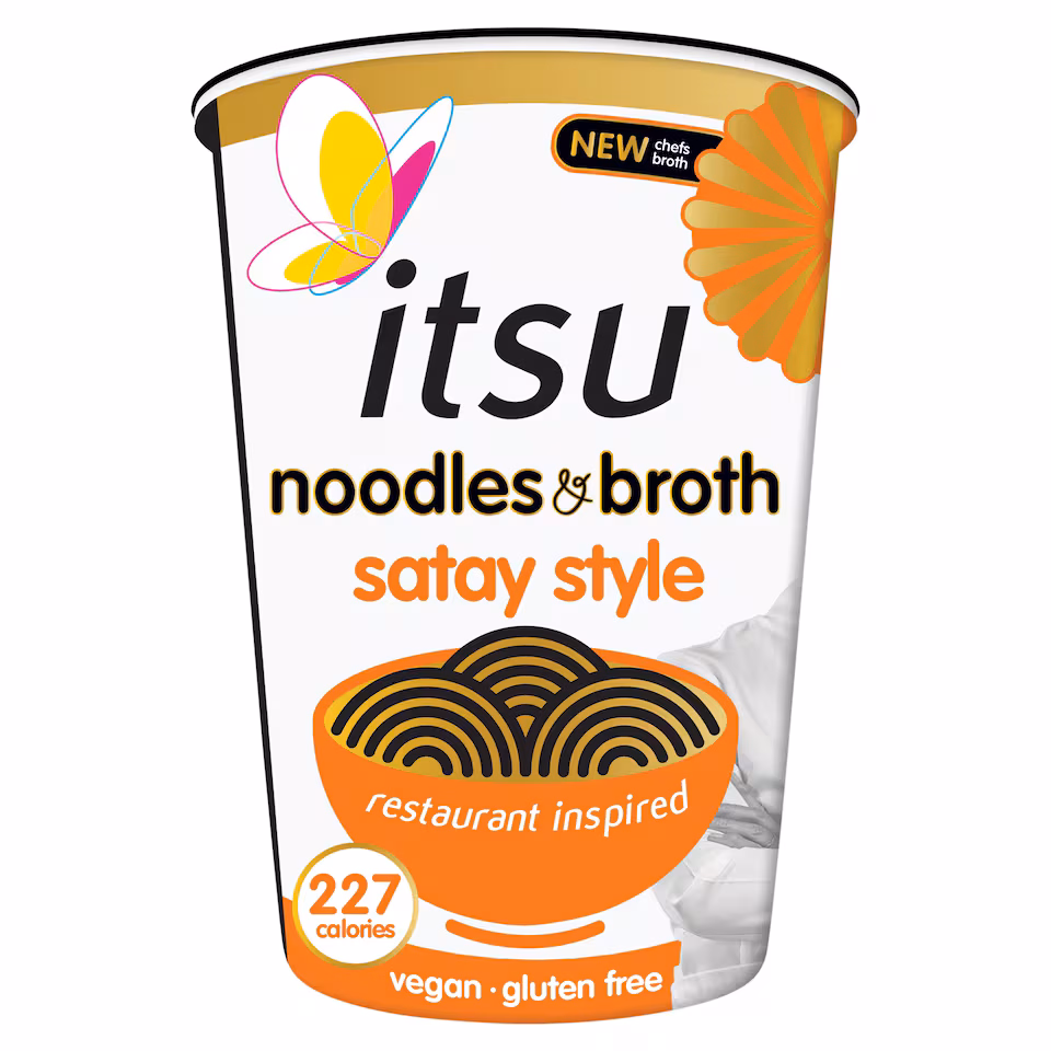 itsu satay style instant noodles & broth pot  66g