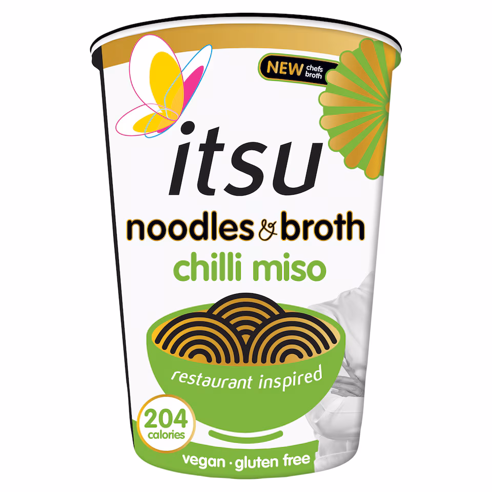 itsu chilli miso instant noodles & broth pot 65g