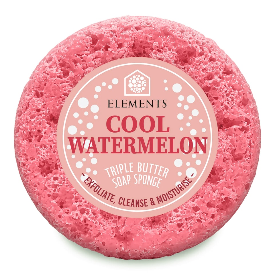 Elements of Fragrance Triple Butter Soap Body Buffer Sponge - Cool Watermlon