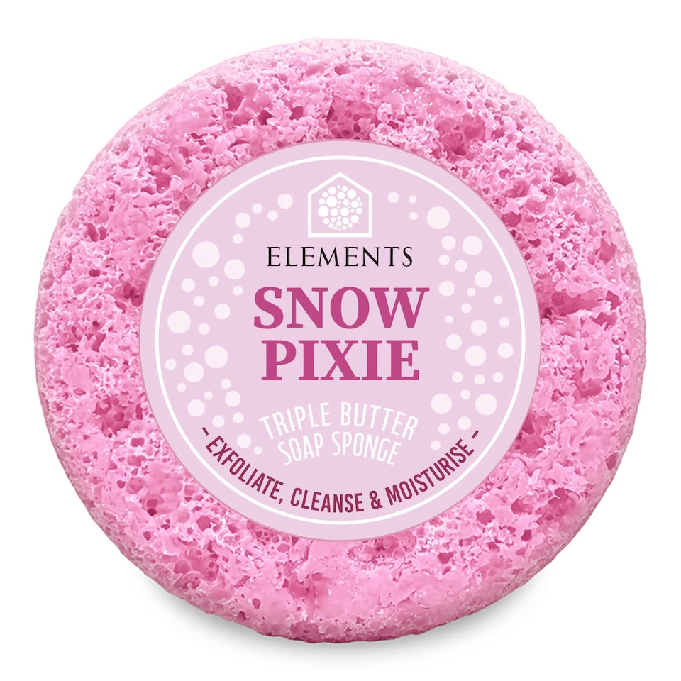 Elements of Fragrance Triple Butter Soap Body Buffer Sponge - Snow Piixie