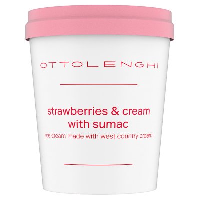 Ottolenghi Strawberries & Cream with Sumac Ice cCeam