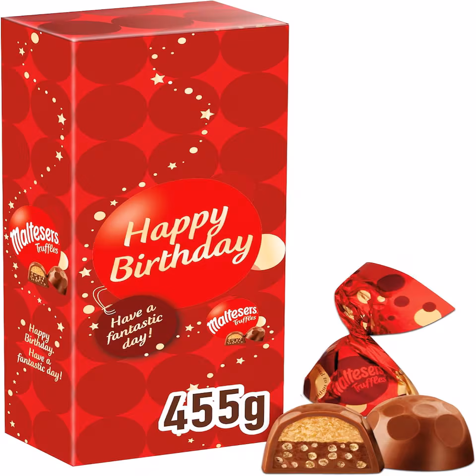 Maltesers - Truffle Ultimate Gift Pack 455g with Happy Birthday Sleeve