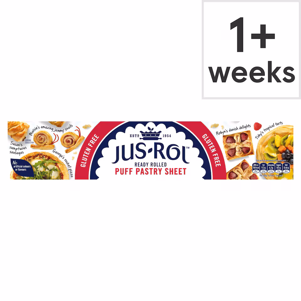 Jus-Rol Gluten Free Ready Rolled Puff Pastry Sheet 280g