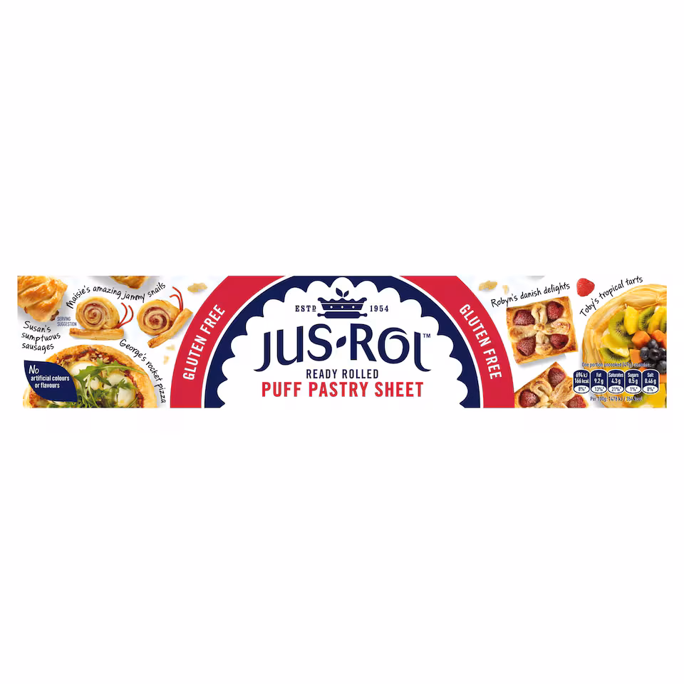 Jus-Rol Gluten Free Ready Rolled Puff Pastry Sheet 280g