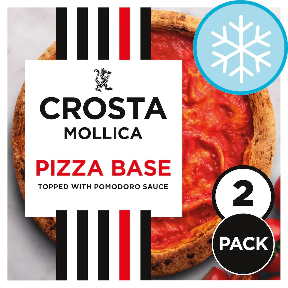 Crosta Mollica Sourdough Pizza Base with Tomato Sauce 2 Pack 540g