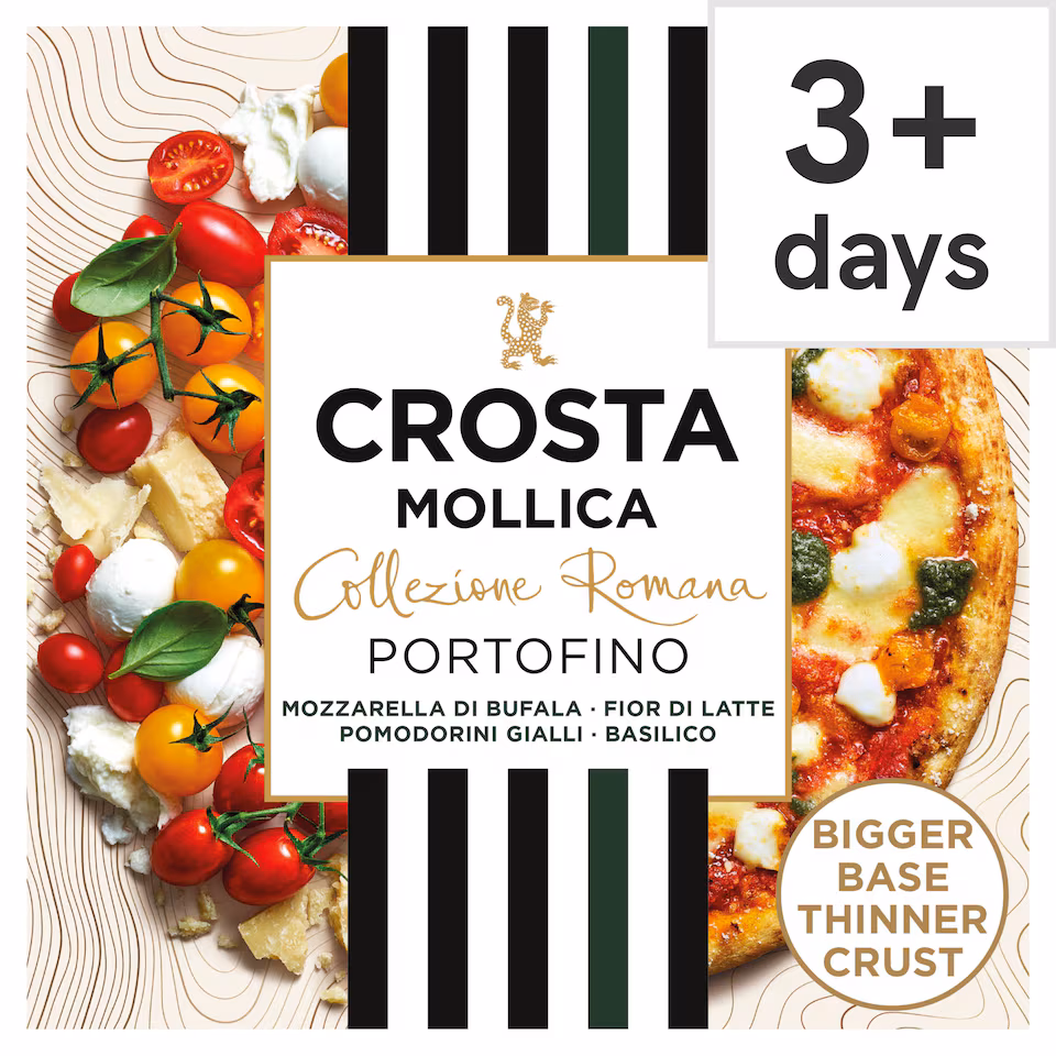 Crosta Mollica Collezione Romana Portofino Pizza - Tomato & Mozzarella 516g