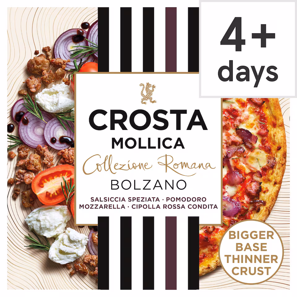 Crosta Mollica Collezione Romana Bolzano Pizza - Salsiccia & Red Onion 491g
