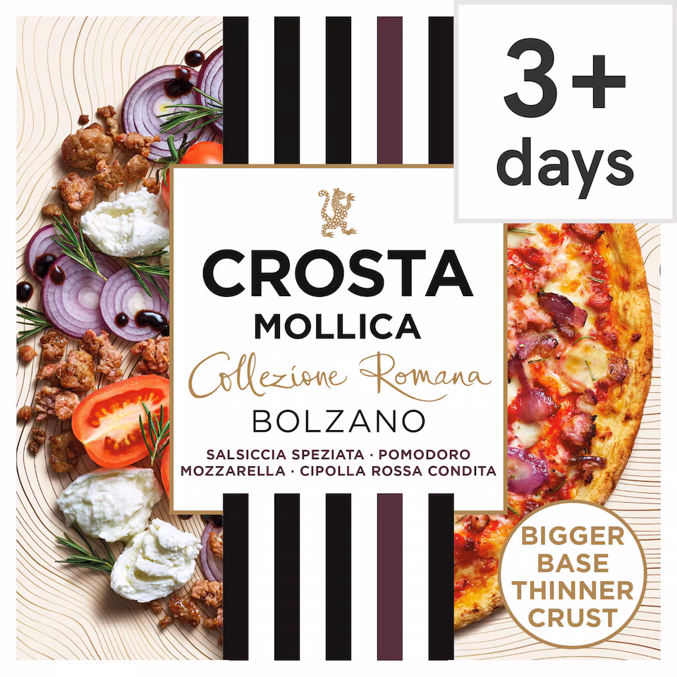 Crosta Mollica Collezione Romana Bolzano Pizza - Salsiccia & Red Onion 491g