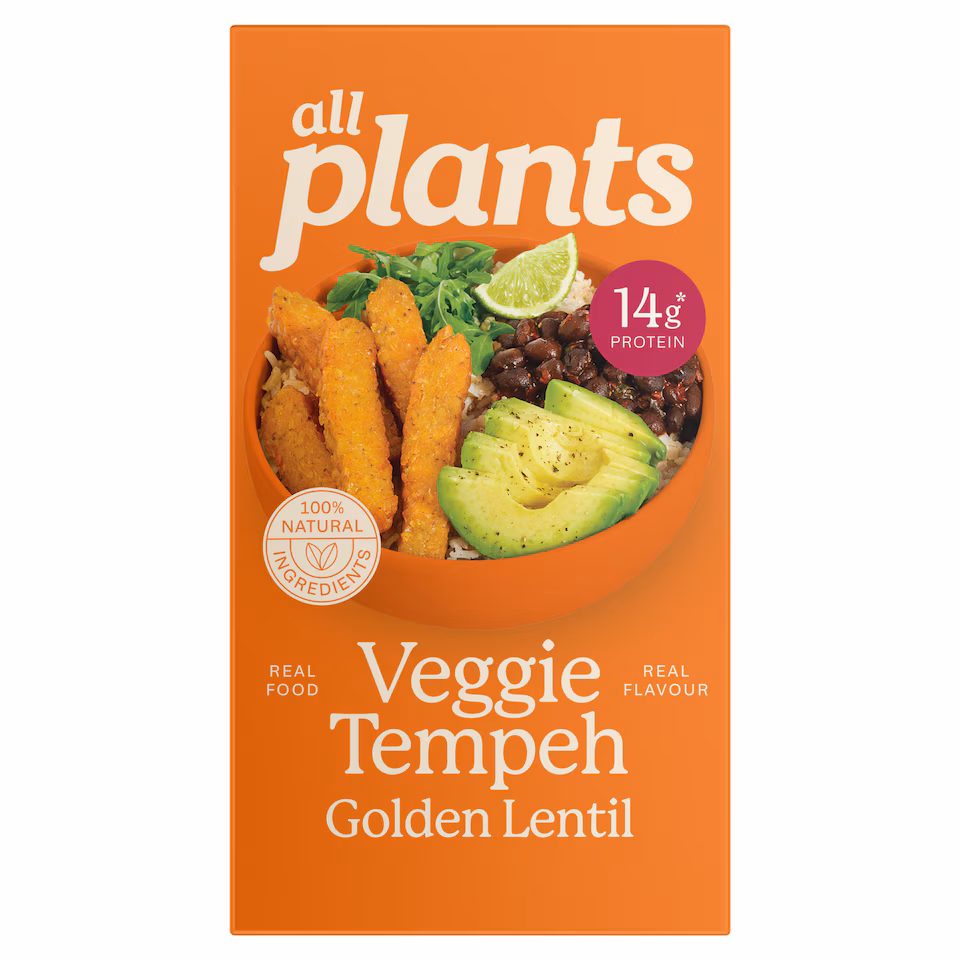 all plants Veggie Tempeh with golden lentils 180g