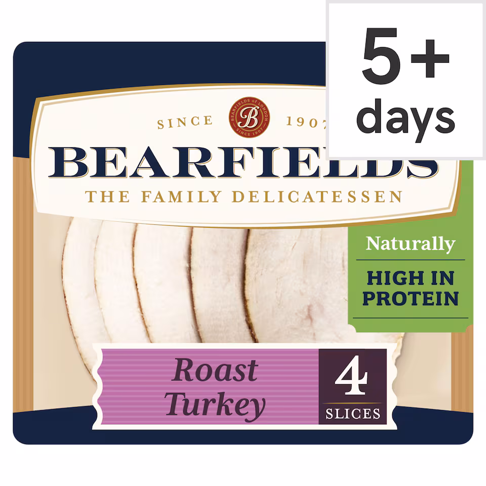Bearfields Carved 4 Slices Roast Turkey 90g