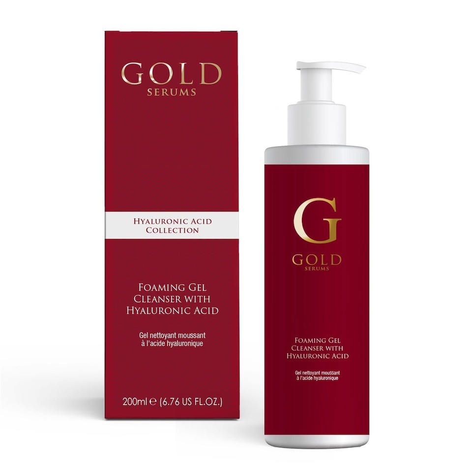 Gold Serums Foaming Mousse Anti-Ageing Cleanser with Hyaluronic Acid 200ml