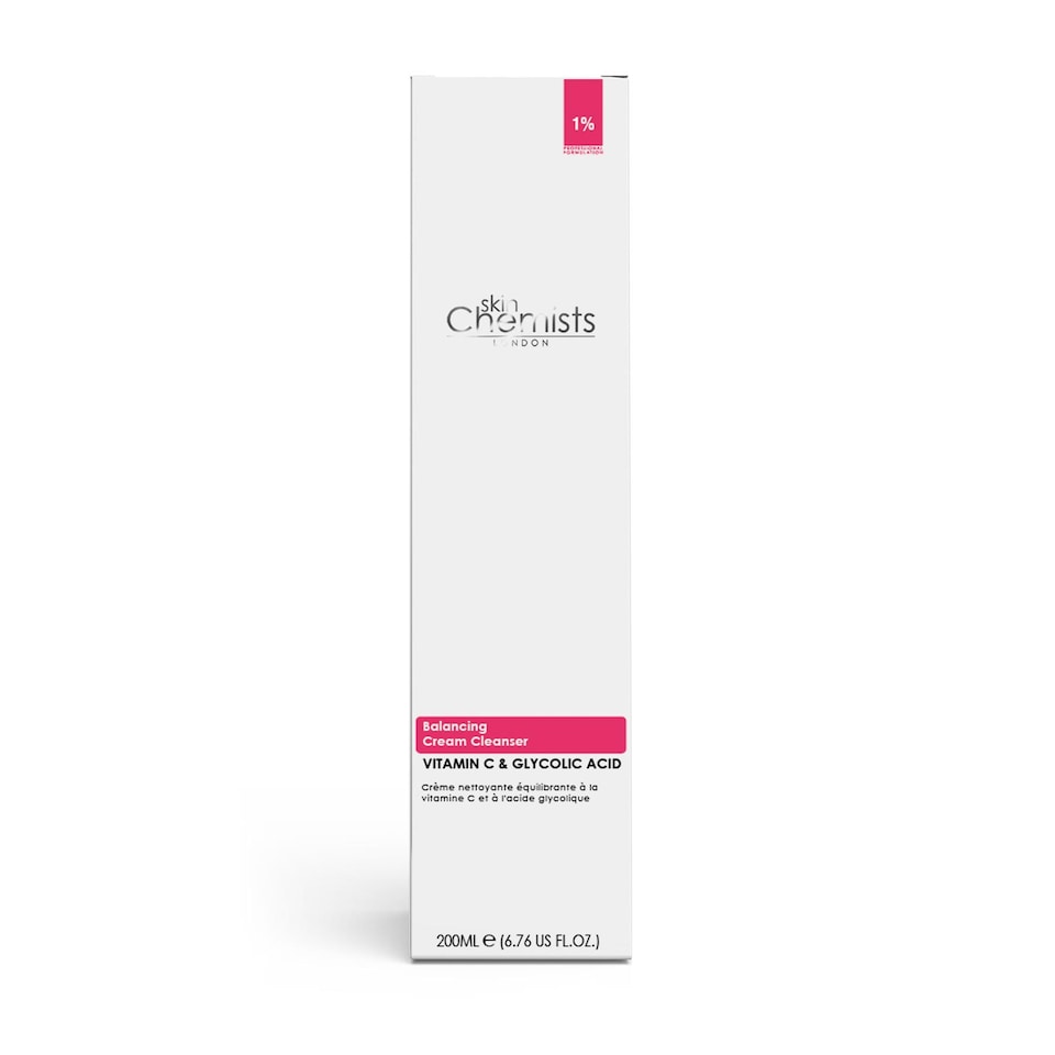 skinChemists Balancing Vitamin C & Glycolic Acid Anti-Ageing Cream Cleanser 200ml