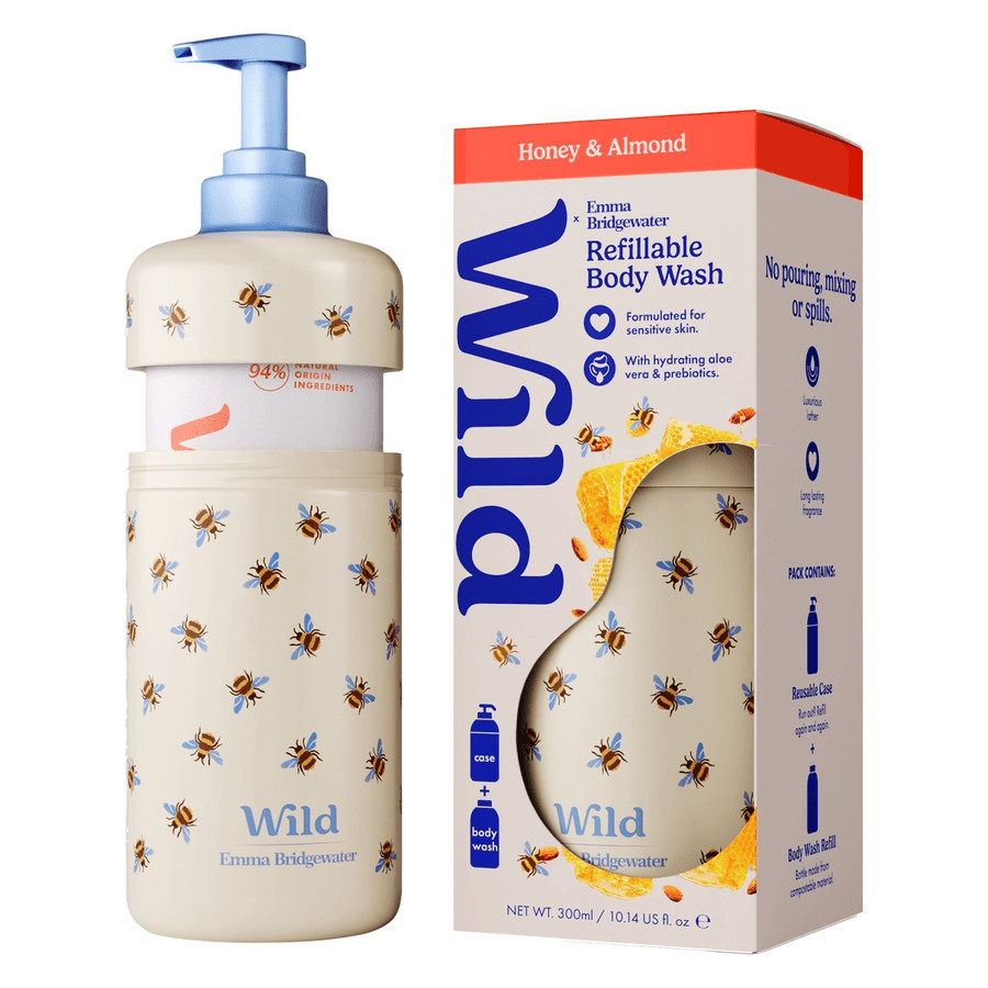 Wild Body Wash Bee Case Honey Almond 300ml