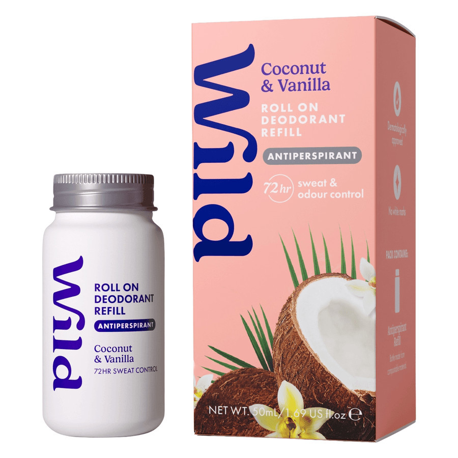 Wild Antiper Roll On Refill Coconut Vanilla 50ml