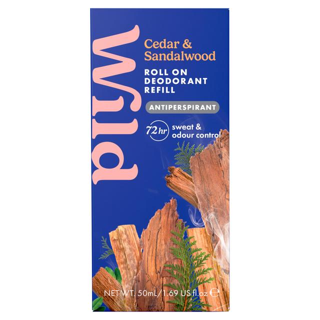 Wild 50ml Cedar & Sandalwood Antiperspirant Roll On Deodorant Refill