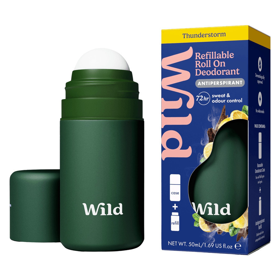 Wild Antiperspirant Roll On Forest Green Case Thunderstorm 50ml