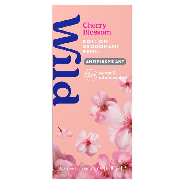 Wild 50ml Cherry Blossom Antiperspirant Roll on Deodorant